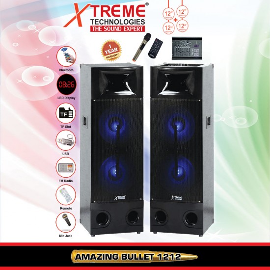 Bullet 1212 - Tower 2.0 Speaker, 12 inch x 4 Woofer