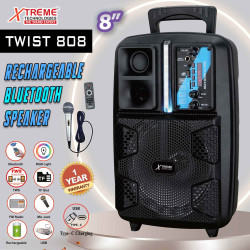 TWIST 808 - Rechargeable 8" Speaker with Wire Mic & Remote